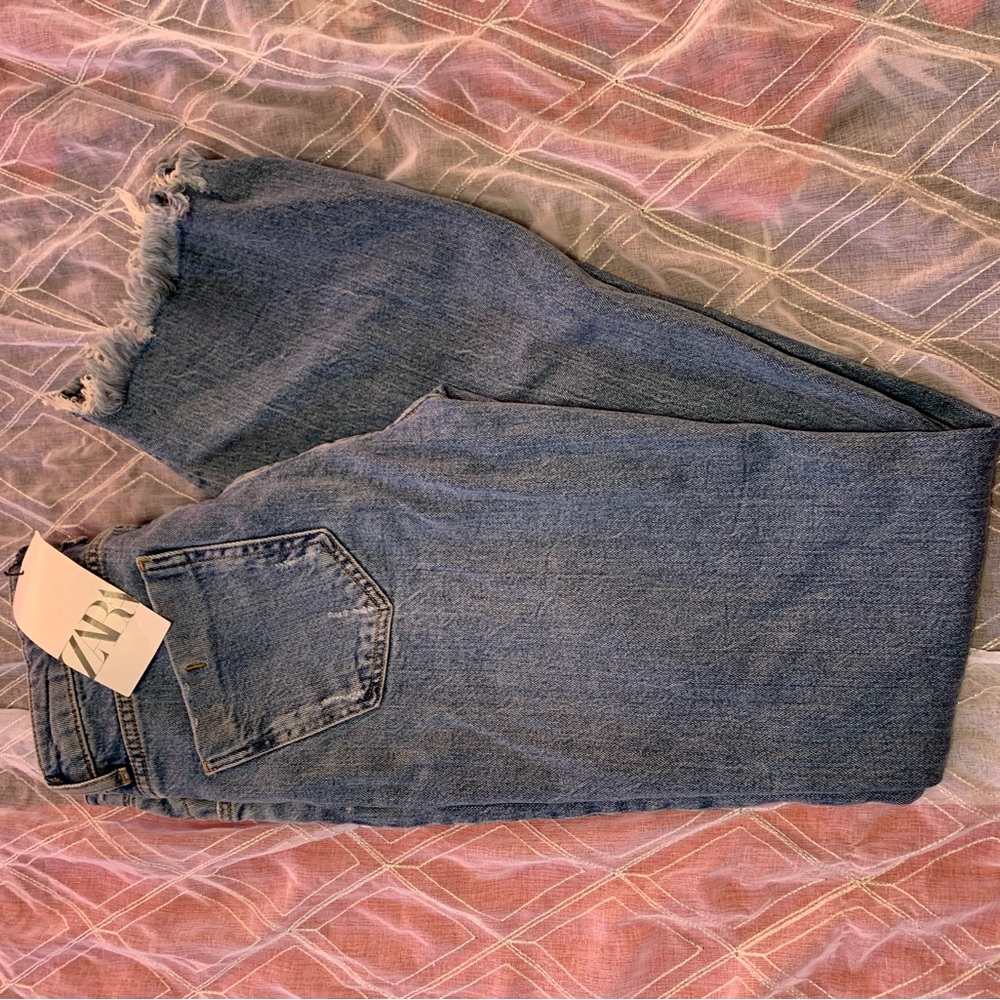 Zara Ripped Wide Leg Jeans - Picture 2 of 12